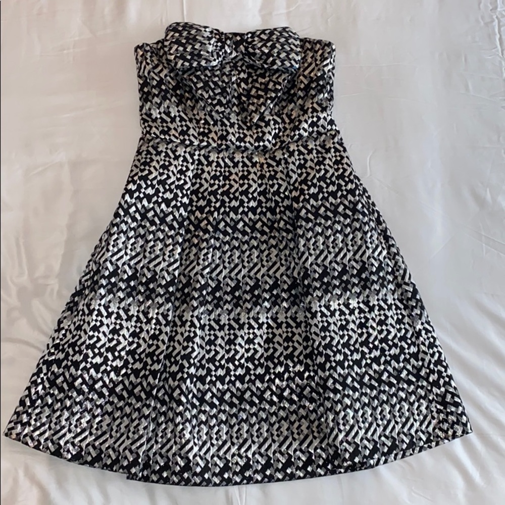 Eva Franco strapless bow dress